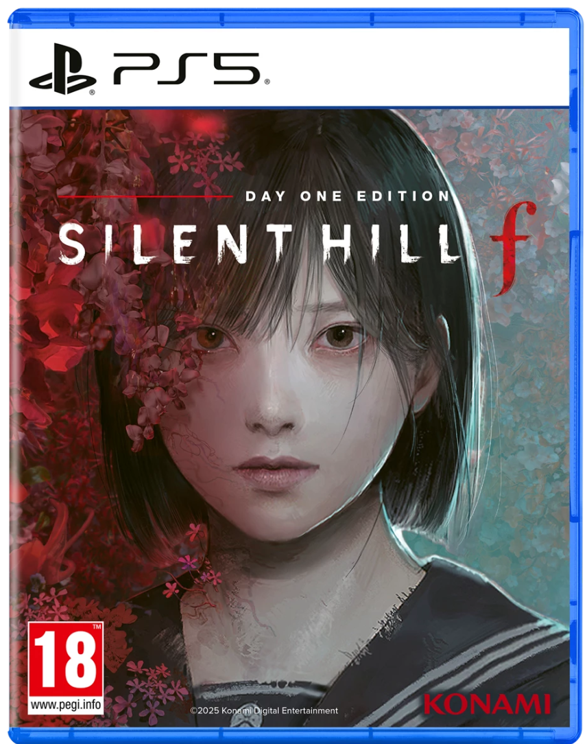 Silent Hill f game cover for PS5 with Konami logo