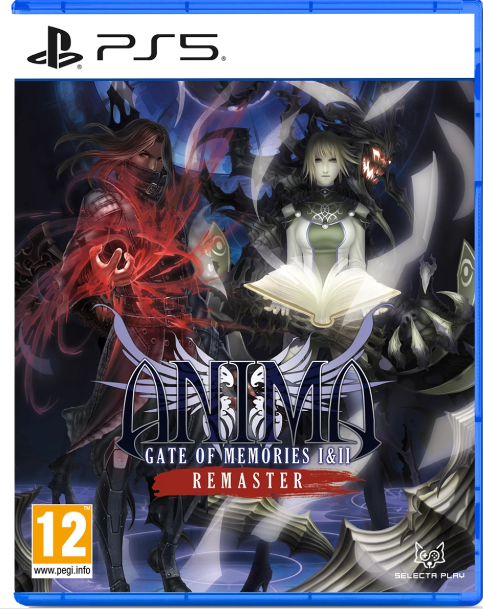 PlayStation 5 game case for 'Lynima: Gate of Memories I&II Remaster' with anime-style characters.