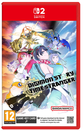 Nintendo Switch game case for 'Digimon Story: Cyber Sleuth' with colorful characters and a red border.