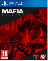 Mafia Trilogy game cover for PS4 with red and black design