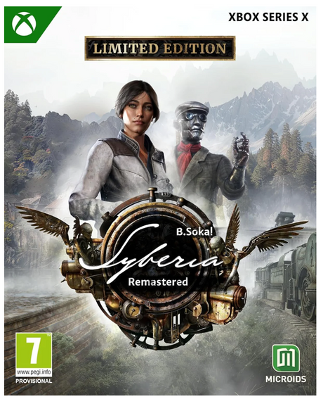 Game cover for 'Cyberia Remastered' on Xbox Series X with two characters and a mountainous background.