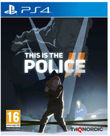 Game cover for 'This is the Police' on PS4 with a silhouette of a person and a woman in the background.